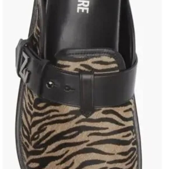 Zadig & Voltaire Alpha Zebra Print Fur Leather Mules - Picture 5 of 12